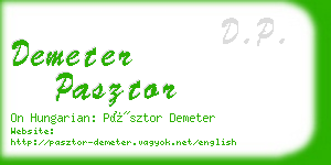 demeter pasztor business card